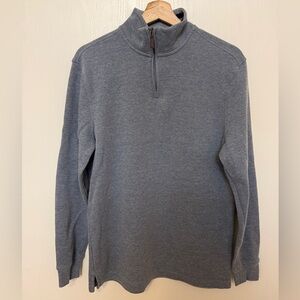 Club Room Men's Heather Blue Quarter-Zip